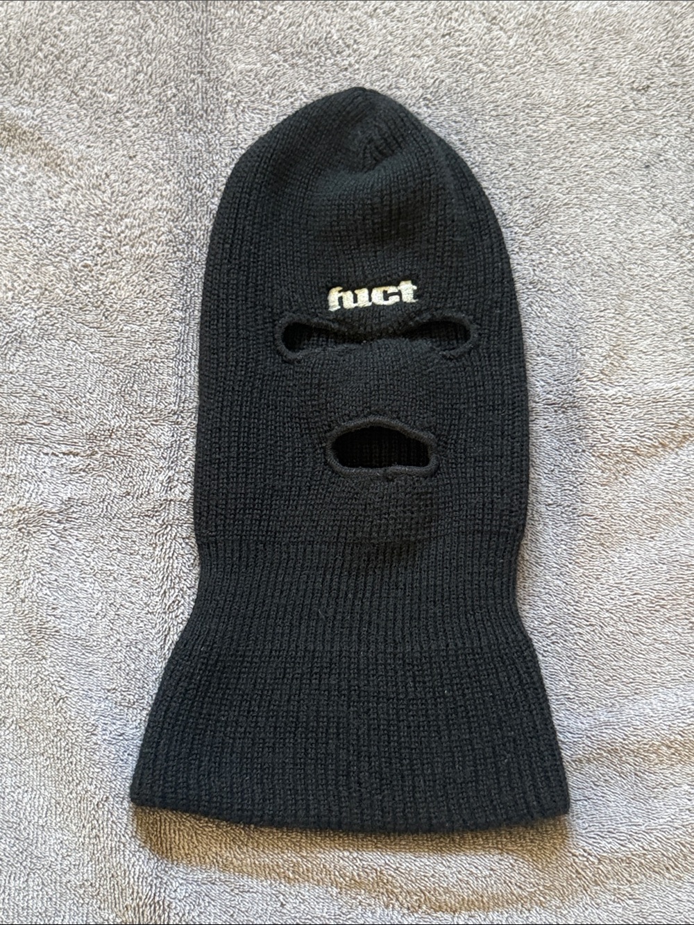 FUCT Black Ribbed Ski Mask Balaclava